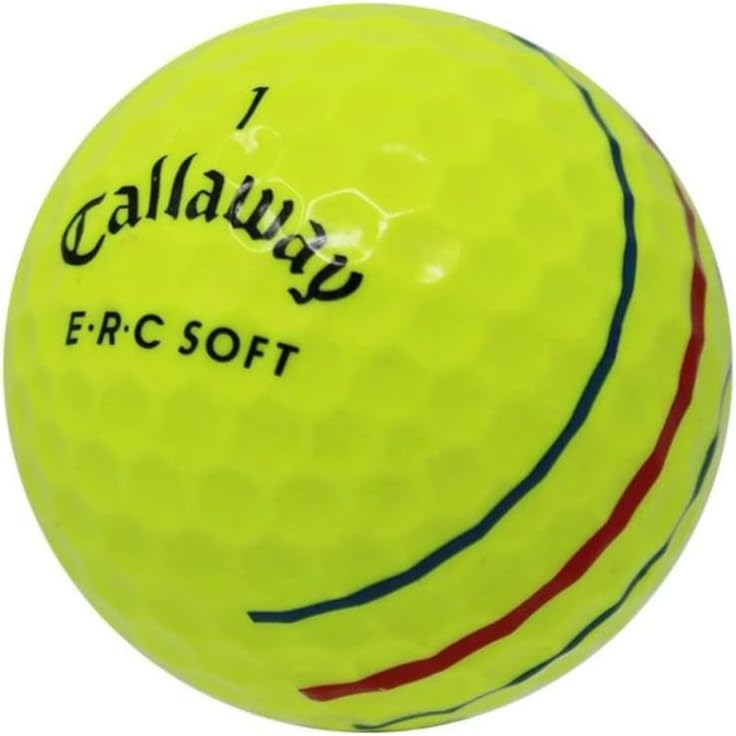 - Recycled & Used ERC Soft Triple Track Yellow Golf Balls for Callaway, Good Condition, AAA Quality